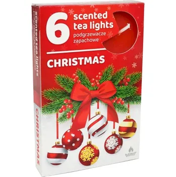 Svíčka Vonné čajové svíčky 6ks, Christmas