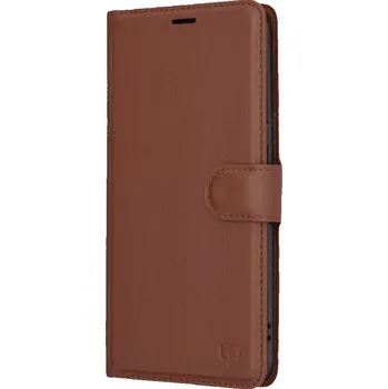 Pouzdro na mobilní telefon Pouzdro iPhone 17 Air, Techsuit Leather Folio, hnědé