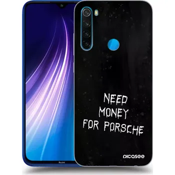 Pouzdro na mobilní telefon Picasee silikonový průhledný obal pro Xiaomi Redmi Note 8 - Black Fuel