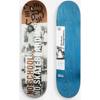 Příslušenství pro koloběžku OXELO Skateboardová deska z javoru DK120 Rural Changemarkers velikost 8,25" 8,25" MODRÁ