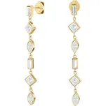 Rosefield Originální pozlacené náušnice s čirými krystaly Pendant JECPG-J1169 + 2 měsíce na vrácení zboží