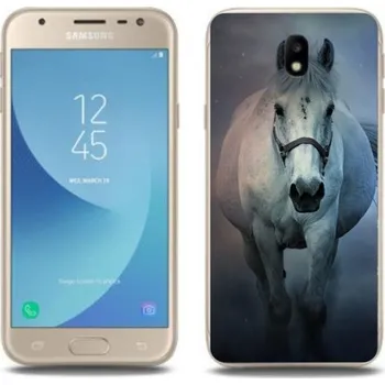 Pouzdro na mobilní telefon Gelový obal mmCase na mobil Samsung Galaxy J3 (2017) - běžící bílý kůň
