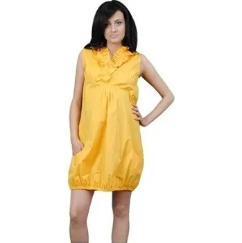 Těhotenské šaty Be MaaMaa Těhotenské šaty TULIPÁNEK - žlutá Velikost oblečení: S/M