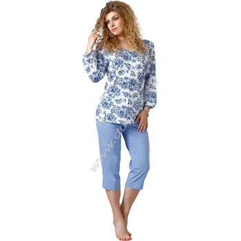 Dámské pyžamo LEVEZA (M-Max) Dámské pyžamo Gracja1114 Barva: 1-modrá, Velikost: XL