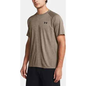 Pánské tričko Pánské sportovní tričko Under Armour UA Tech Textured SS - hnědé Velikost: M