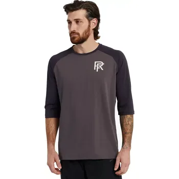 cyklistický dres Race Face Pánský dres Race Face Commit 3/4 Tech Top Charcoal velikost S