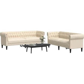 Pohovka zahrada-XL 2dílná sedací souprava krémová textil 3209207