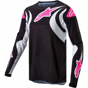Moto dres dres STELLA FLUID, ALPINESTARS, dámský (černá/bílá/růžová) S