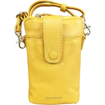 Kabelka Gianni Conti dámské kožené pouzdro na mobil žluté 62-25