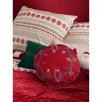 Dámské tričko Sinsay - Polštář s vánočním motivem - červená - 984FP-33X - 984FP-33X-ONE