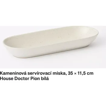 Kameninová servírovací miska, 35 × 11,5 cm House Doctor Pion bílá