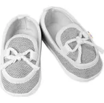 Baby Nellys Kojenecké capáčky/botičky mokasíny, Baby Nellys, šedé Velikost: 68/74 (6-9m)