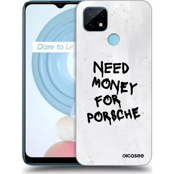 Pouzdro na mobilní telefon Picasee silikonový průhledný obal pro Realme C21 - White Dollar