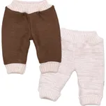 Baby Nellys Rostoucí oboustranné kalhoty Hand Made, hnědá-béžová Velikost: 80/86 (12-18m)