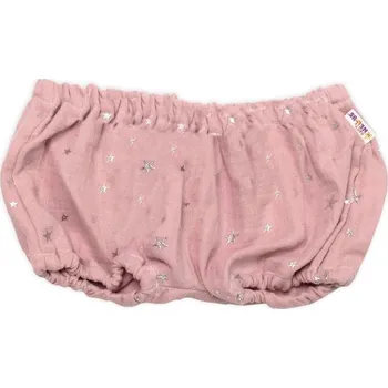 Baby Nellys Mušelínové letní kraťasky Stars pudrové Velikost koj. oblečení: 92/98 (18-36m)