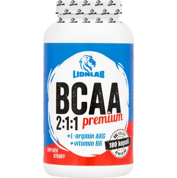 Aminokyselina LIONLAB, BCAA 2:1:1 Premium XXL, 180 kapslí