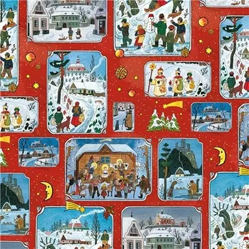 Balící papír Balicí papír Josef Lada červený