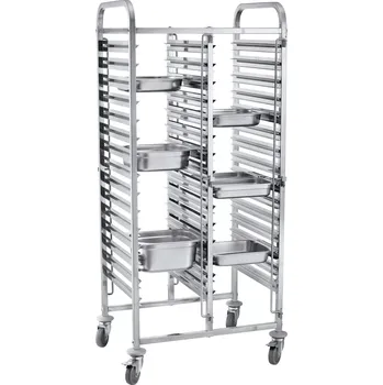 Servírovací stolek Dvojitý kontejnerový vozík HENDI 810576