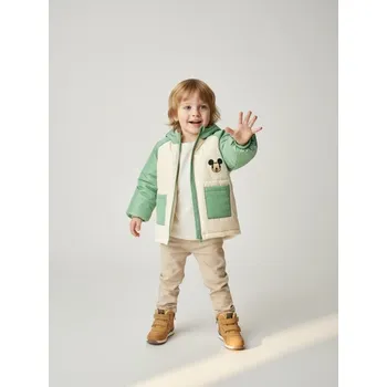 Sinsay - Prošívaná bunda s 3D prvky Mickey Mouse - krémová - 960EO-01X - 960EO-01X-80