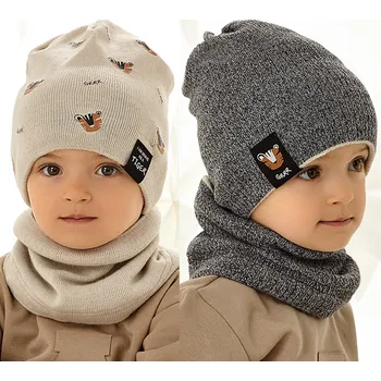 Čepice AJS Čepice a nákrčník AJS-48-370 Barva: B-čierna, Velikost: 52-56