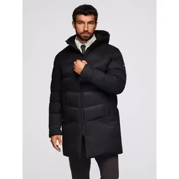 Pánský kabát Pánský kabát OMBRE OM-JALJ-0264 BLACK L