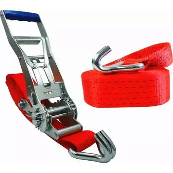 Upínací popruh Upínací pás dvoudílný ERGO 5T s prodlouženou ráčnou, Červený, STF 500 daN6 m 50 mm LC 2 500 2025