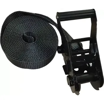 Upínací popruh Jednodílný upínací pás s ráčnou a volným koncem, nosnost 2000 kg, Černý8 m 35 mm 2025