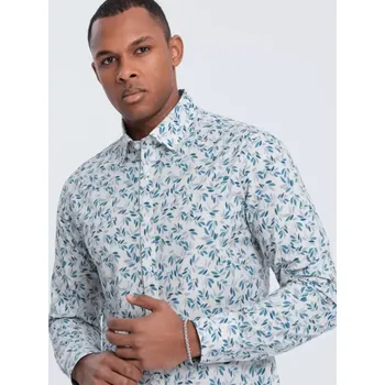 Pánská košile Pánská košile OMBRE OM-SHPS-0163 BLUE-GRAY M