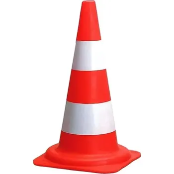 Dopravní zařízení Výstražné dopravní kužely reflexní PE34 cm Červeno-Bíla