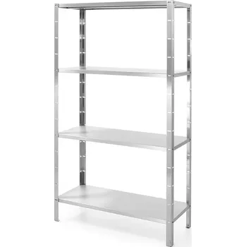 Dílenský regál Nerezový šroubovaný regál se 4 policemi 100x40cm
