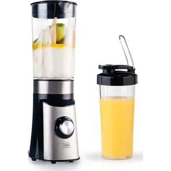 TREBS Kelímek na pití Smoothie-to-go pro Comfortjuicer 450 ml do školy, práce nebo posilovny - černý