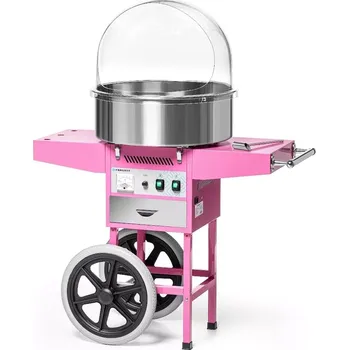 Výrobník cukrové vaty Stroj na cukrovou vatu s víkem a vozíkem