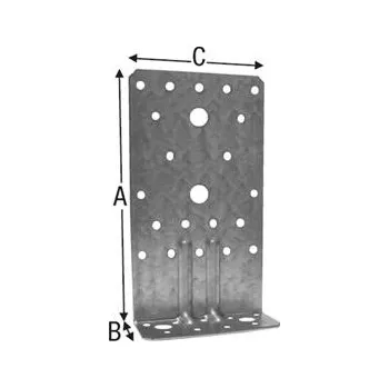 Tesařské kování SIMPSON úhelníková spojka ABR 170x40x95 mm s žebrem, žárový pozink