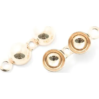 Materiál na výrobu šperku CZ Kalota 5mm s očkem Ag925 rose gold