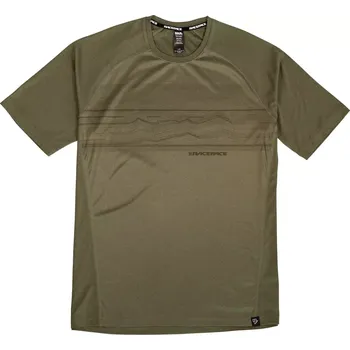 cyklistický dres Race Face Race Face Trigger pánský dres krátký rukáv, Olive velikost XL