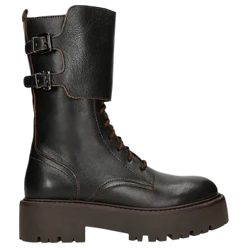 Dámské polobotky Hnědé Dámské Kotníkové Boty Na Platformě Wojas 6414852 37