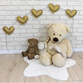 mantinel do postýlky Ozdobná girlanda z eko kůže Baby Nellys Srdíčka - zlaté