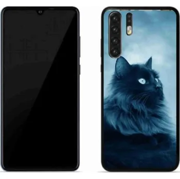 Pouzdro na mobilní telefon Gelový obal mmCase na mobil Huawei P30 Pro - černá kočka 1