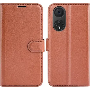 Pouzdro na mobilní telefon Litchi PU kožené peněženkové pouzdro na mobil Huawei Nova 9/Honor 50 - hnědé