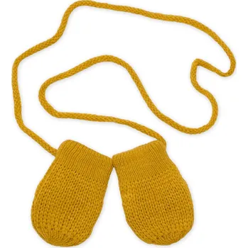 Kojenecký body Baby Nellys Zimní pletené kojenecké rukavičky - hořčicové Velikost koj. oblečení: 56-68 (0-6 m)
