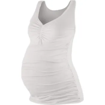 Těhotenské šaty JOŽÁNEK Těhotenský topík JOLANA - smetanová Velikost oblečení: S/M