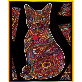 RC model ostatní Colorvelvet Sametový obrázek Kočka 47x35cm COLORVELVET - RC_303860