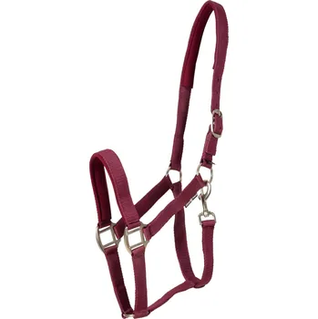 Horseguard Ohlávka se stříbrným kováním Nylon II HorseGuard, bordeaux EXTRA FULL