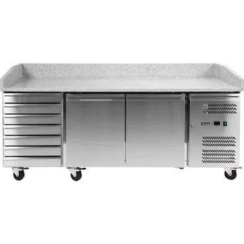 Chladicí stůl 2-dveřový na pizzu se zásuvkami