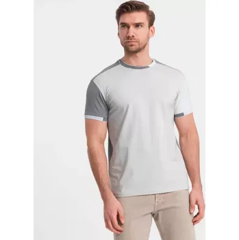 Pánské triko OMBRE OM-TSCT-0176 GRAY M