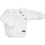 Pletený svetřík pro miminko s knoflíčky Lovely, prodloužené náplety, bílý, 56/62 Velikost: 68/74 (6-9m)
