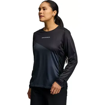 cyklistický dres Race Face Race Face Diffuse dámský dres dlouhý rukáv černá velikost L