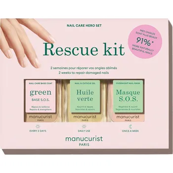 Kosmetická sada Manucurist Rescue Kit pro poškozené nehty sada