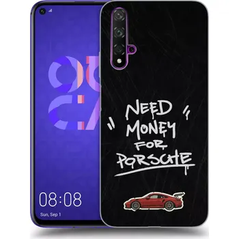 Pouzdro na mobilní telefon Picasee silikonový černý obal pro Huawei Nova 5T - Dark Racer