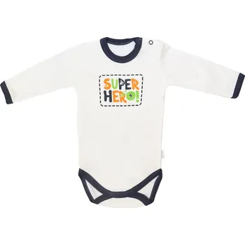 Mamatti Kojenecké body dlouhý rukáv, Hero - bílé Velikost: 68 (3-6m)